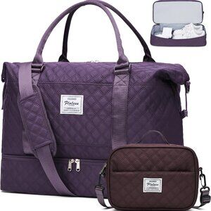 Weekender Bags for Women, Carry on Overnight Weekend Travel Duffel Bag with Shoe